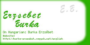 erzsebet burka business card